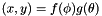 $ (x,y) = f(\phi) g(\theta) $