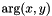 $\arg(x,y)$